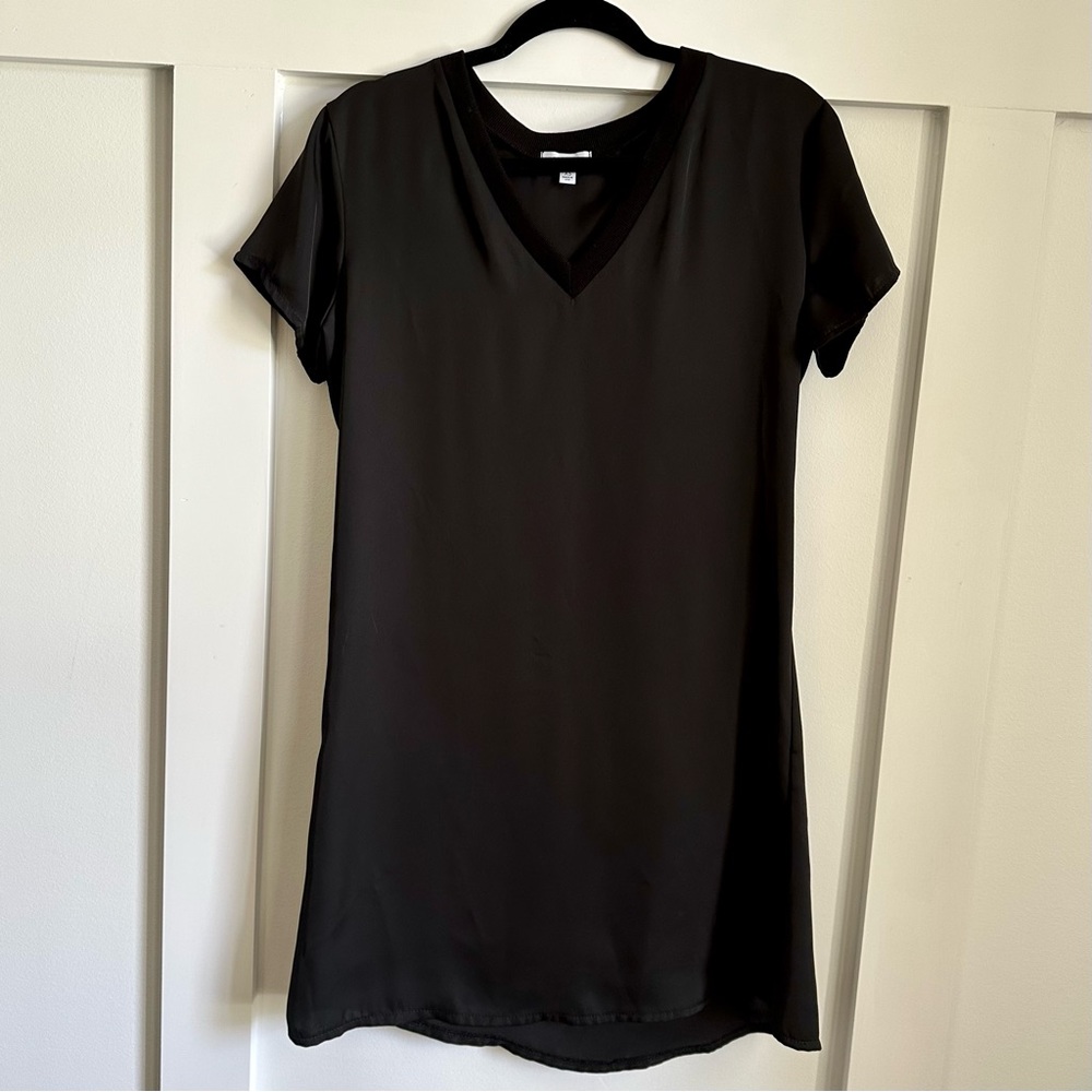 S’edge V-neck Black tshirt Slip Dress size XS